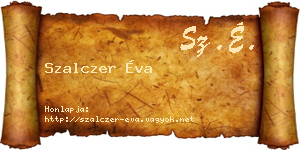 Szalczer Éva névjegykártya