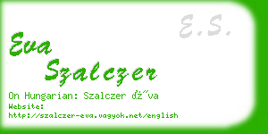 eva szalczer business card